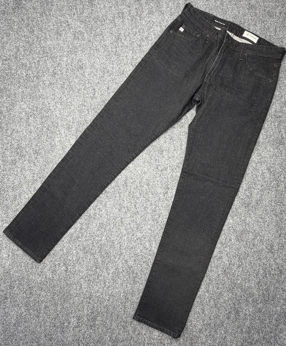 AG Adriano Goldschmied Tellis Jeans Mens 32x33 Black NWT Stretch Slim Denim